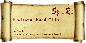 Szalczer Rozália névjegykártya
