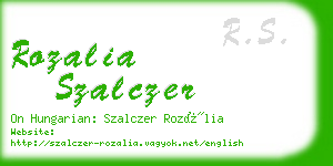 rozalia szalczer business card